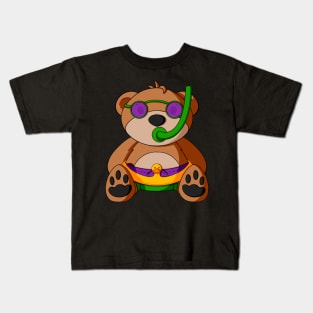 Poolside Teddy Bear Kids T-Shirt